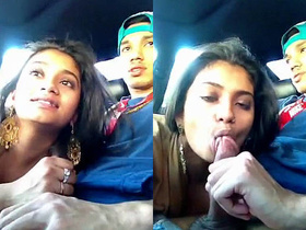 NRI hottie gives blowjob to boyfriend in car on lunch break