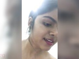 Indian girl gets naughty in the shower room