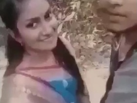 Cute girl gives blowjob in the great outdoors