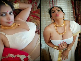 Desi auntie unleashes her big, bouncing breasts