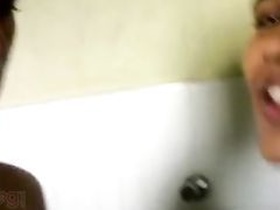 Desi girlfriend delivers amazing oral pleasure in the shower