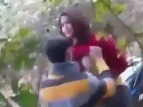 Passionate outdoor sex caught on camera
