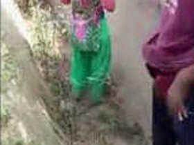 Randi's outdoor fucking in a village