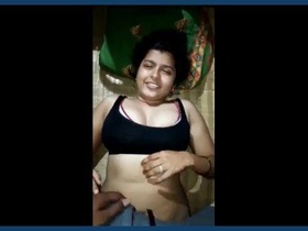 Desi bhabi's cute boobs sucked by husband in village
