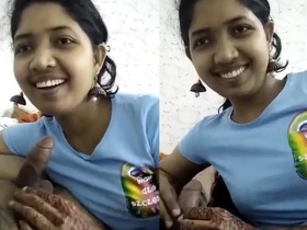 Cute Bengali college girl takes a walk and rides on top