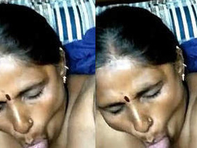 Experienced woman gives oral pleasure