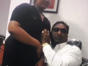 Executive and assistant engage in steamy office romance
