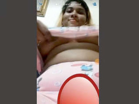 Girlfriend flaunts her big boobs in a seductive video call
