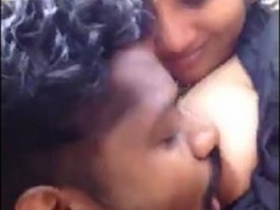 Desi lover enjoys sucking boobs