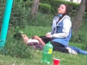 Desi couple has a good time in the park