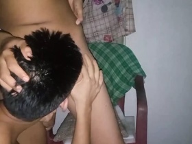 Desi couple enjoys passionate sex with dildo and kissing