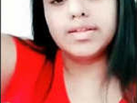 Desi girl flaunts her big breasts and pussy in a video call