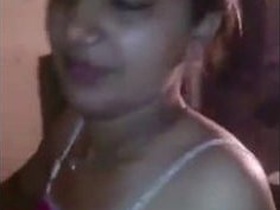 Beautiful girl and her lover in the village