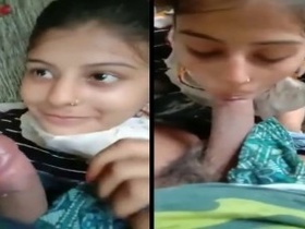 Indian village girl Bilajubi shows off her blowjob skills