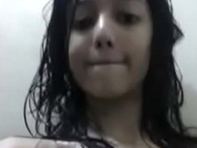 Big desi boobs bouncing in a bathroom video