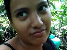 Desi sex tape: A cute Indian couple's wild encounter in the woods