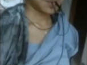 Adorable and shy girl reveals her body on video call