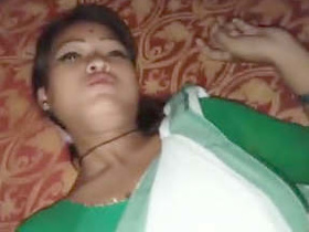 Adorable girl in saree gets her clean shaved pussy pounded