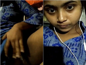 Indian girl pleasures herself in exclusive video