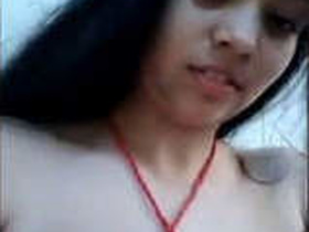 Desi girl records a selfie while fingering her boyfriend