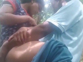 Dehati lovers have sex in the open air with music