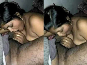 Ajitha, the Indian wife, performs a sensual blowjob