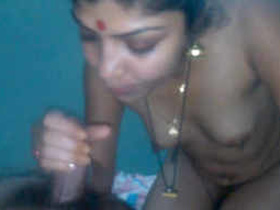 Indian wife gives a handjob and blowjob to her brother-in-law until he cums
