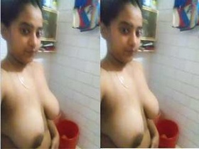 Exclusive video of a Desi girl flaunting her boobs and pussy in part 3