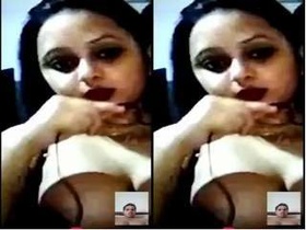Exclusive video of bhabhi baring her breasts and pussy