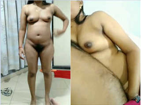 Desi bhabhi strips and gives a handjob in HD