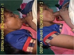 Bhabhi's exclusive blowjob for Deever