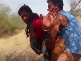 Indian aunt and husband enjoy outdoor sex in a villa