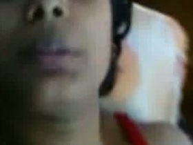 Indian village bhabhi's POV blowjob in red bra