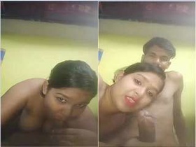 Indian wife gives blowjob to her husband in exclusive video
