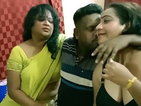 Desi bhabhis get fucked hard in group sex video