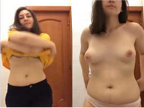 Nude girl from Nri strips down and shows off her body