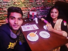 Watch a stunning Indian girl flaunt her large breasts in a seductive manner