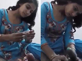 Desi couple spending quality time in hotel room