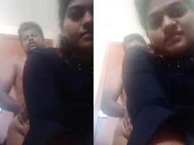 Curvy Tamil girl pleasures herself with her boss