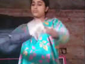 Indian village girl flaunts her big tits