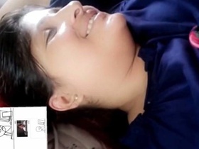 Solo Indian girl flaunts her naked body in video call