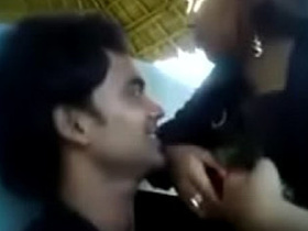 Desi girl gives a titjob to her partner