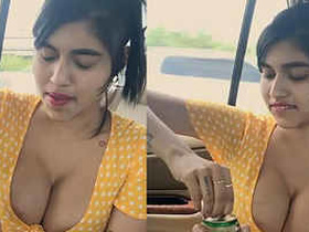 Sultry Desi babe with big curves gets naughty