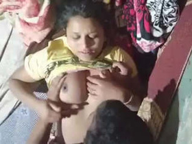 Desi couple fucking with big boobs, pressing in video