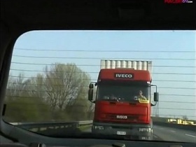 Italian pornstar Marina Rampanti gets intimate with a truck driver