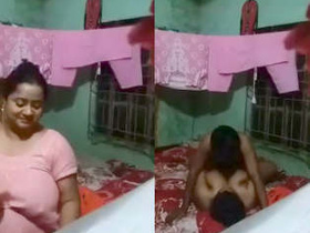 Desi wife with large breasts gets penetrated