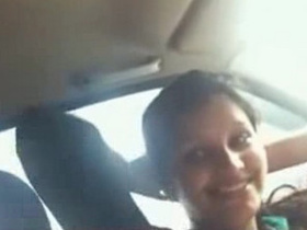 Desi girlfriend gets naughty with her boss in the backseat of a car