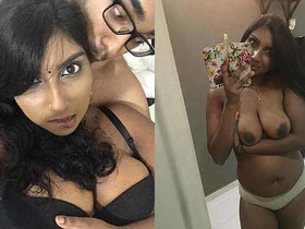 Desi auntie enjoys sucking big boobs