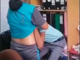 Indian wife's breasts fondled in the workplace