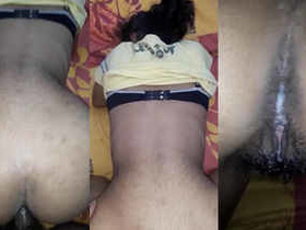 Indian teen gets doggy style from boyfriend